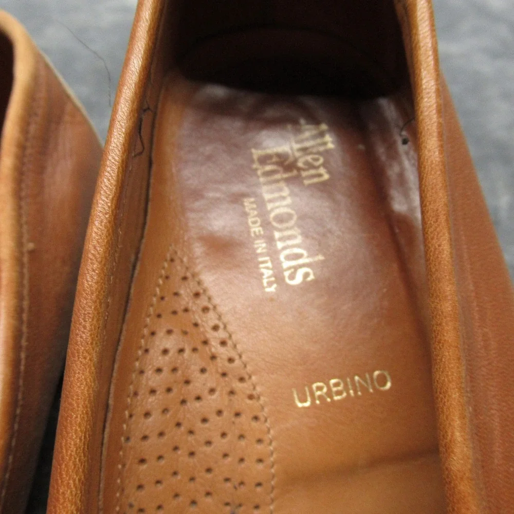 Allen Edmonds Urbino Loafers Men 8.5D Brown Leather Tassel Dress Italy Made Shoe